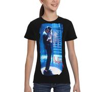UYETSGDFG Michael King Jackson Youth T-Shirt - Clascal Round Neck Short Sleeve Tee, Pop Legend Star Graphic Shirt for Teens & Music Fans Gift Large