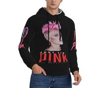 UYETSGDFG P!*nk P*i*n*k Singer Men's Hoodie - Pullover Sweatshirt Unisex Hoodie, Casual Streetwear, Singer Merchandise Music Lover Gift X-Large