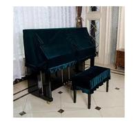 UYFRD Classical Velvet Upright Piano Cover Dustproof Towel Piano Half Cover Dustproof Cover for Universal Upright Vertical Piano(Dark green,L150W37H70cm)