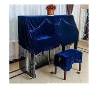 UYFRD Classical Velvet Upright Piano Cover Dustproof Towel Piano Half Cover Dustproof Cover for Universal Upright Vertical Piano(Blue,L155W37H70cm)