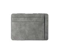 UYFRD Men PU Leather Wallet Coin Pocket Credit Card Holder Coin Zip Bag Fashion Slim(Grey)