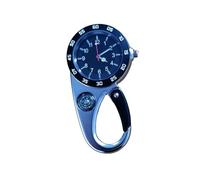 UYFRD Portable Pocket Watch Carabiner Clip Watch Sports Hiking Watches Vintage Clock Mountaineering Compass Backpack(Silver)