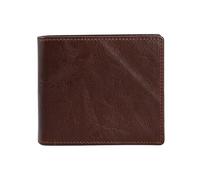 UYFRD RFID Blocking Men's Oil Wax Skin Wallet Man Vintage Cow Genuine Leather Wallet Male Handmade Billfold Coin Purse Short Wallet(Coffee)