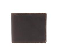 UYFRD RFID Blocking Men's Oil Wax Skin Wallet Man Vintage Cow Genuine Leather Wallet Male Handmade Billfold Coin Purse Short Wallet(Matte Coffee)