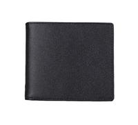 UYFRD RFID Blocking Men's Oil Wax Skin Wallet Man Vintage Cow Genuine Leather Wallet Male Handmade Billfold Coin Purse Short Wallet(Black)