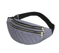 UYFRD Waist Bag Women Men Waterproof Pocket Fashion Casual Chest Handbag Unisex Sports Travel Purse Plaid Waist Pack Belly Bags Case(Gray)