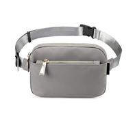 UYFRD Women Waist Bag Nylon Fanny Packs Casual Women's Chest Bags Man Belt Pouch Travel Hip Sports Gym Bum(Silver Gray)