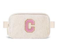 Uygafly Cute Belt Bag with Initials, Cream, C