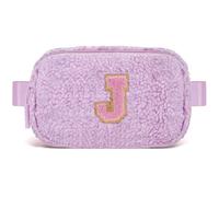 Uygafly Cute Belt Bag with Initials, Lavender, 7.8 x 5 x 1.37 inches, J