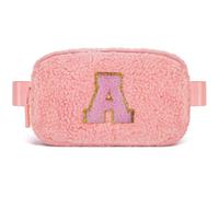 Uygafly Cute Belt Bag with Initials, Peach, A