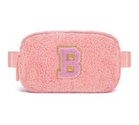 Uygafly Cute Belt Bag with Initials, Peach, B
