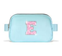 Uygafly Gift for Girls Kids,Initial Fanny Pack Belt Bag Purse Blue,E