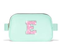 Uygafly Gift for Girls Kids,Initial Fanny Pack Belt Bag Purse Green,E