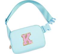 Uygafly Gifts for Girls Kids,Initial Fanny Pack Crossbody Purse Blue,K