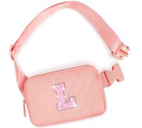 Uygafly Letter Belt Bag Cute Bags for Girls, Peach, 7.8 x 5 x 1.38 inches, L