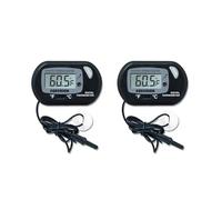 UYGTHI Aquarium Thermometer - High-Accuracy Digital Temperature Monitor with Probe & Suction Cup for Fish Tanks, Terrariums & Reptiles (2PCS)