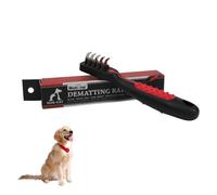 UYGTHI Dog Dematting Tool - 5-Blade Grooming Rake for Long Hair and Wooly Coats, Tangle Remover Brush with Soft-Grip Non-Slip Handle, Suitable for Poodles and Crossbreeds, Durable and Easy to Use