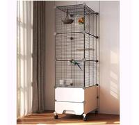 UYHBCNQD Bird Cage 60 Inch Bird Aviary Metal Tall Tiel Cage Parrot Cage w/Drawer Base and Wheels Flight Birdcag Move Bird Carrier Strong