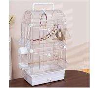 UYHBCNQD Bird Cage Bird Aviary Double-Layer Tall Tiel Cage Parrot Cage Flight Birdcag Bird Carrier w/Handle and Extended Pull-Out Base(Wei)