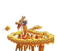 UYHBCNQD Parade Dragon Dance Mascot Folk Lion Dance Props Dragon Dance Set Show Chinese New Year Dragon Dance for 6/8/10/12 People Use(8 People Use)