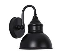 UYHGO Industrial Wall Light Black Vintage Metal Light with E27 Lamp Holder for Farmhouse, Barn, Warehouse, Loft, Living Room (excl. E27 Bulb) - 1 Pack