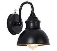 UYHGO Outdoor Wall Lights Mains Powered, Outside Security Lights with Dusk to Dawn Sensor for Farmhouse, Barn, Warehouse, Loft, Garage (excl.E27 Bulb)