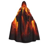 UYHhgqw Dogs In Flames Halloween Witch Costume - Men'S And Women'S Hooded Cloak - Horror Horror Halloween Costume - Cosplay Costume