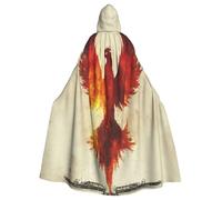 UYHhgqw Fire Phoenix Halloween Witch Costume - Men'S And Women'S Hooded Cloak - Horror Horror Halloween Costume - Cosplay Costume