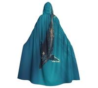 UYHhgqw Lonely Whale Halloween Witch Costume - Men'S And Women'S Hooded Cloak - Horror Horror Halloween Costume - Cosplay Costume