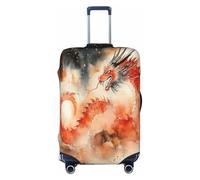 UYHhgqw Painted Chinese Loong Durable Luggage Cover Suitcase Protector Anti-Scratch Luggage Cover Fits 18-32inch Luggage
