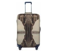 UYHhgqw The Elephant by The River Durable Luggage Cover Suitcase Protector Anti-Scratch Luggage Cover Fits 18-32inch Luggage