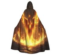 UYHhgqw The Fiery Red Phoenix Halloween Witch Costume - Men'S And Women'S Hooded Cloak - Horror Horror Halloween Costume - Cosplay Costume