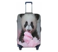 UYHhgqw The Happiness of Pandas Durable Luggage Cover Suitcase Protector Anti-Scratch Luggage Cover Fits 18-32inch Luggage