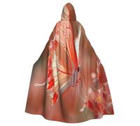 UYHhgqw The Red Butterfly Halloween Witch Costume - Men'S And Women'S Hooded Cloak - Horror Horror Halloween Costume - Cosplay Costume