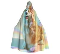 UYHhgqw The Smile Of A Dog Halloween Witch Costume - Men'S And Women'S Hooded Cloak - Horror Horror Halloween Costume - Cosplay Costume