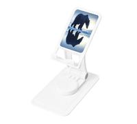 UYHhgqw Universal Phone Stand, Adjustable Desk Mount for iPhone, Cell Phones & Tablets, 360° Rotatable Lonely polar bear