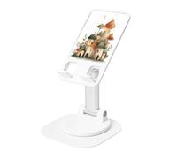 UYHhgqw Universal Phone Stand, Adjustable Desk Mount for iPhone, Cell Phones & Tablets, 360° Rotatable, The Secret of Mushroom House