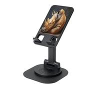 UYHhgqw Universal Phone Stand, Adjustable Desk Mount for iPhone, Cell Phones & Tablets, 360° Rotatable, The Secret of Rhinoceros
