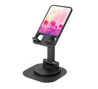 UYHhgqw Universal Phone Stand, Adjustable Desk Mount for iPhone, Cell Phones & Tablets, 360° Rotatable, The herd of elephants under the setting sun