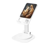 UYHhgqw Universal Phone Stand, Adjustable Desk Mount for iPhone, Cell Phones & Tablets, 360° Rotatable, The Secret of Rhinoceros