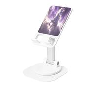 UYHhgqw Universal Phone Stand, Adjustable Desk Mount for iPhone, Cell Phones & Tablets, 360° Rotatable, The leaping white horse