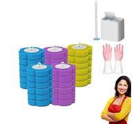 UYHNGD Snofrid Disposable Toilet Brush, Snofrid Disposable Toilet Cleaner with Disposable Wand, Toilet-Bowl Wand Holder Set with 24/30 Pcs Cleaner Refills, Bathroom Cleaning (Replacement-30D)