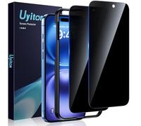 Uyiton 2 pack Privacy Screen Protector for iPhone 16 6.1-Inch, 30° Anti Spy Tempered Glass Film 9H Hardness HD Full Coverage Protection with Easy Installation Tool