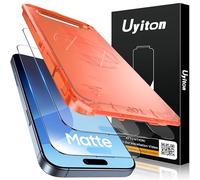 Uyiton Compatible with iPhone 16 Pro Max Matte Screen Protector - Anti-Fingerprint [Easy Fit] Shatterproof Full Coverage Case Friendly Smooth as Silk 9H Tempered Glass Screen Cover, 2 Pack
