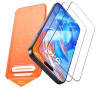 Uyiton for iPhone 15 Pro Max Screen Protector, [Easy to Install] Shatterproof Full Coverage [Case Friendly] Auto-Alignment Frame 9H Tempered Glass Screen Cover 15 Pro Max(6.7''), 2 Pack