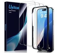 Uyiton for iPhone 16 Pro Max Screen Protector - [3 Pack] with Installation Frame Full Screen Tempered Glass for iPhone 16 Pro Max 6.9 inch, 9H Anti-Scratch Anti-Blue Light HD Bubble Free Clear