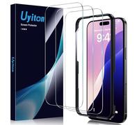 Uyiton for iPhone 16 Pro Screen Protector - [3 Pack] with Installation Frame Full Screen Tempered Glass for iPhone 16 Pro 6.3 inch, 9H Anti-Scratch Anti-Blue Light HD Bubble Free Clear