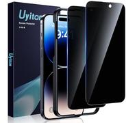 Uyiton Privacy Screen Protector for iPhone 14 Pro Max - 2 Pack 6.7 inch 9H Tempered Glass [Anti-Spy] Film with Easy Installation Tool [Anti-Scratch] Bubble Free Case Friendly
