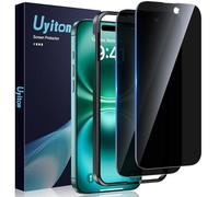 Uyiton Privacy Screen Protector for iPhone 15 Plus/16 Plus - 2 Pack 6.7 inch 9H Tempered Glass [Anti-Spy] Film with Easy Installation Tool [Anti-Scratch] Bubble Free Case Friendly