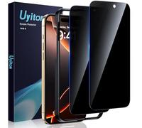 Uyiton Privacy Screen Protector for iPhone 16 Pro Max 6.9-Inch, 9H Tempered Glass Anti-Spy Film with Easy Installation Tool, Anti-Scratch, Bubble Free, Case Friendly, 2 Pack
